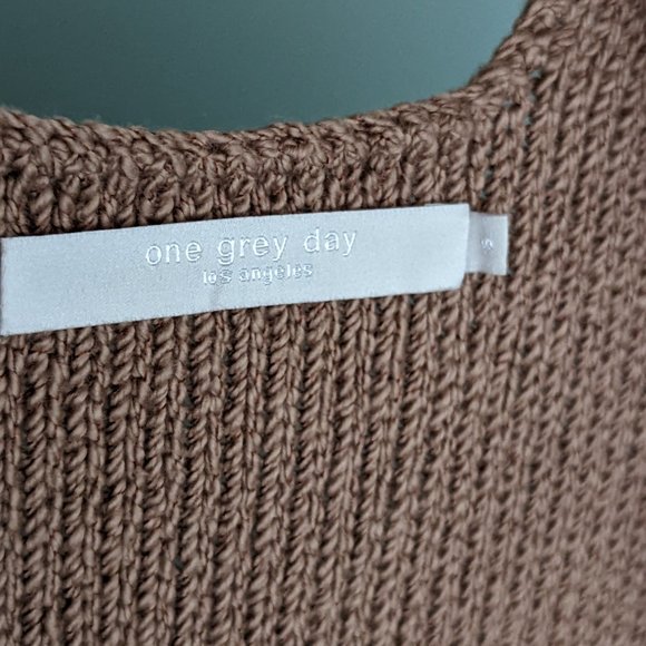 One Grey Day Nolan Cardigan In Brown (Small) - Picture 5 of 7